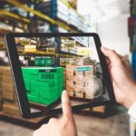AR tablet in warehouse